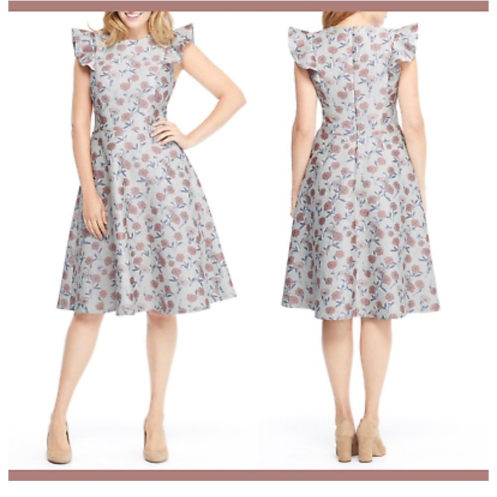 Gal Meets Glam Lola Dancing Daisy Jacquard Dress